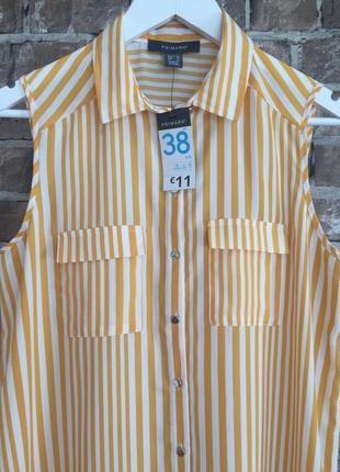 Ніжна блуза без рукава в полоску primark, розмір м2 фото