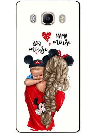 Чехол силиконовый бампер для samsung j7 2016 galaxy j710 с рисунком mouse