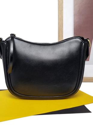 Модная женская сумка через плечо натуральная кожа черный арт.77166 black vivaverba україна - (китай)