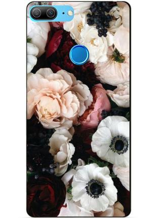 Чохол силіконовий для huawei mi 9 lite з малюнком білі маки
