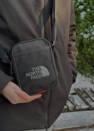 Мессенджер the north face черный сумка через плечо зе норт фейс барсетка (b)