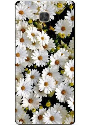 Чехол силиконовый бампер для huawei y6 pro с рисунком ромашки