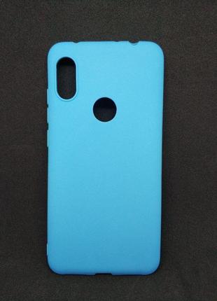 Силиконовый чехол бампер для xiaomi redmi note 6 pro candy case голубой