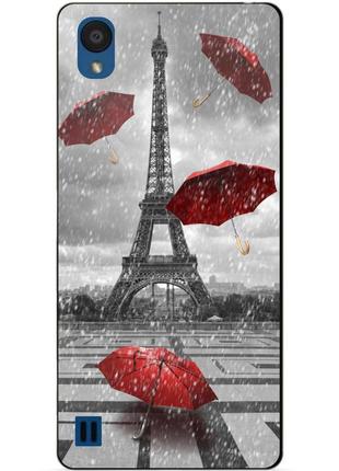 Чехол силиконовый для zte blade a5 2019 с рисунком дождь в париже