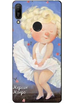 Бампер силиконовый чехол для huawei y6 prime 2019 с рисунком монро гапчинская