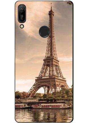 Силиконовый чехол для huawei y6 prime 2019 с рисунком париж