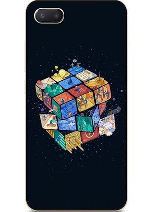 Силиконовый чехол для iphone 8 с рисунком кубик рубика