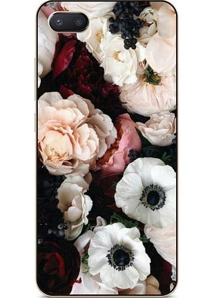 Силиконовый чехол для iphone 6 с рисунком белые маки