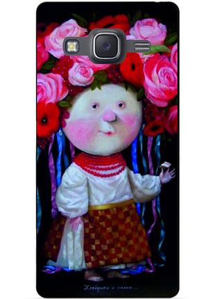 Бампер силиконовый чехол для samsung j7 galaxy j700 с рисунком украиночка  гапчинская