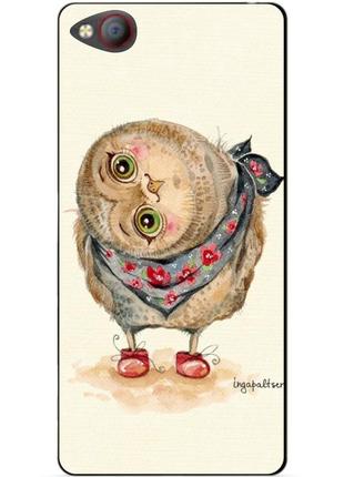 Чехол силиконовый для zte nubia m2 lite с рисунком совенок