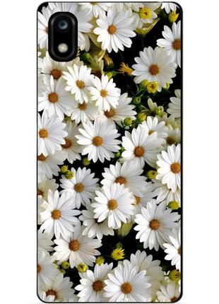 Чехол силиконовый для zte blade a7 2019 с рисунком ромашки