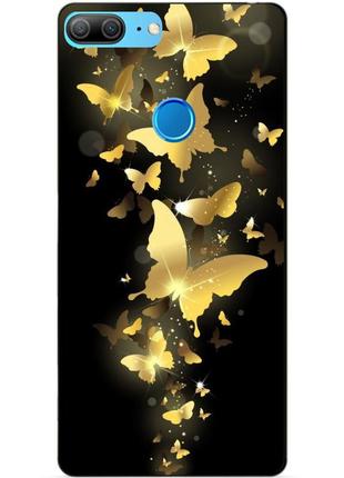 Чохол силіконовий для huawei mi 9 lite з малюнком золоті метелики