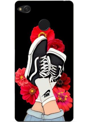 Силіконовий чохол бампер для xiaomi redmi 4x з малюнком кеди