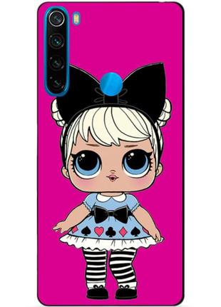 Силиконовый чехол бампер для xiaomi redmi note 8 с рисунком куколка lol