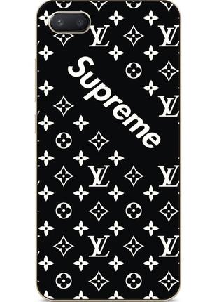 Бампер силіконовий для iphone 8 з малюнком supreme lv на чорному