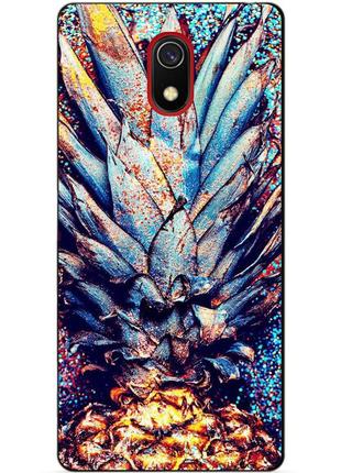 Силиконовый бампер чехол для xiaomi redmi 8a с рисунком ананас