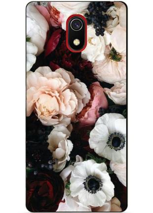 Силиконовый бампер чехол для xiaomi redmi 8a с рисунком  маки