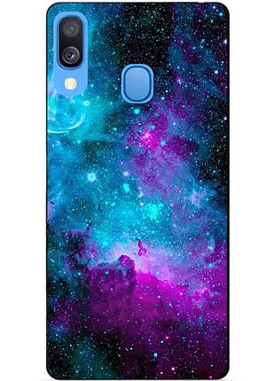 Чехол силиконовый для samsung a40 с рисунком млечный путь