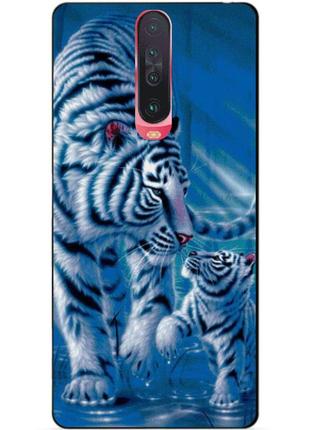 Силиконовый чехол бампер для xiaomi pocophone x2 с рисунком тигры