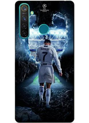 Силиконовый чехол бампер для realme q с рисунком ronaldo