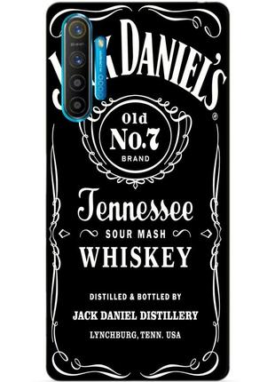 Силиконовый чехол бампер для realme xt с рисунком jack daniels