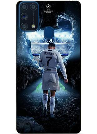 Силиконовый бампер чехол для samsung m31 galaxy m315f с рисунком ronaldo