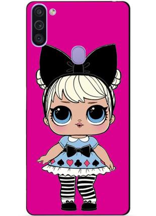 Силиконовый бампер чехол для samsung m11 с рисунком кукла lol