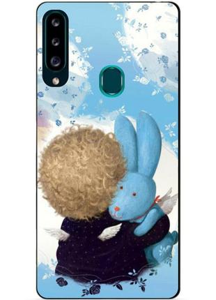 Силиконовый чехол бампер для samsung a20s 2019 galaxy a207f с рисунком любимый зайка гапчинская