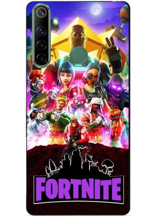 Силиконовый чехол бампер для realme 6i с рисунком fortnite
