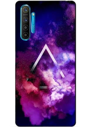 Силиконовый чехол бампер для realme xt с рисунком космос