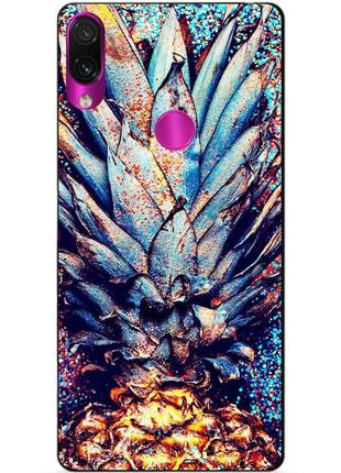 Силіконовий бампер чохол для xiaomi note 9 з малюнком ананас