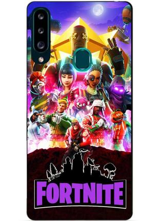 Силиконовый бампер чехол для samsung a20s 2019 galaxy a207f с рисунком fortnite