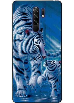 Силіконовий бампер чохол для xiaomi redmi 9 з малюнком тигри