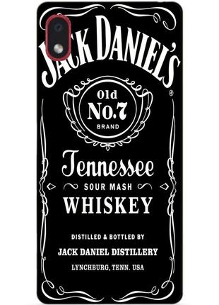 Силиконовый бампер чехол для samsung a01 core с рисунком jack daniels