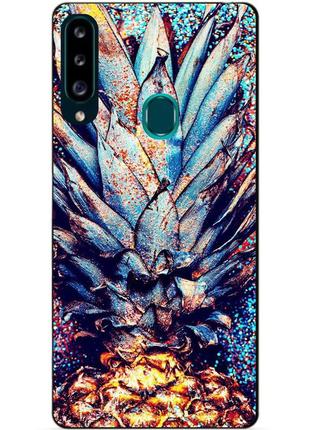 Силіконовий бампер чохол для samsung a20s 2019 galaxy a207f з малюнком ананас