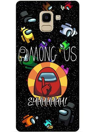 Силіконовий бампер чохол для samsung j6 2018 с рисунком among us амонг ас