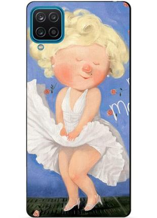 Силиконовый бампер чехол для samsung a12 с рисунком мерлин монро гапчинская