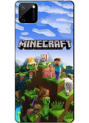 Силіконовий чохол бампер для realme c11 з малюнком minecraft