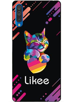 Силиконовый бампер чехол для samsung a30s с рисунком likee
