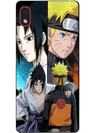 Силиконовый бампер чехол для samsung a01 core с рисунком наруто узумаки