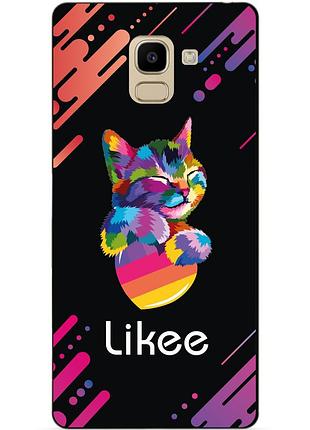Силіконовий бампер чохол для samsung j6 2018 с рисунком likee
