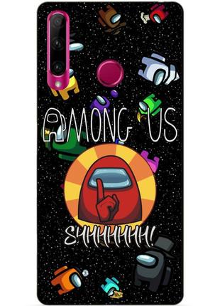 Силиконовый бампер чехол для huawei honor 10i с рисунком among us