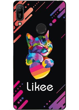 Силиконовый чехол бампер для huawei y6 prime 2019 с рисунком likee