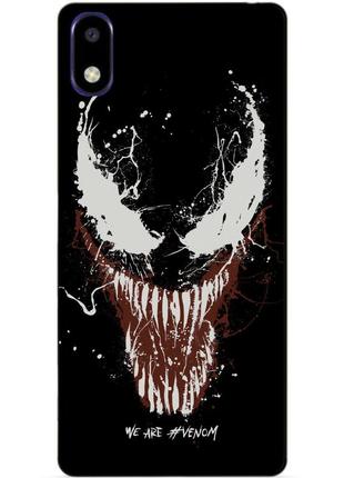 Силиконовый чехол бампер для zte a3 2020 с рисунком веном