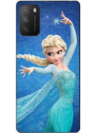 Силіконовий бампер чохол для xiaomi poco m3 з малюнком ельза