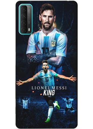 Силиконовый бампер чехол для huawei p smart 2021 с рисунком messi аргентина