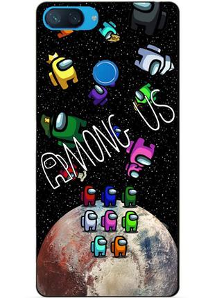 Силиконовый чехол бампер для xiaomi mi 8 lite с рисунком амонг ас