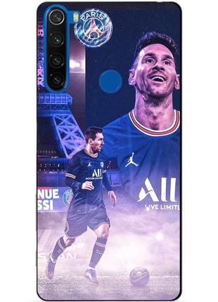 Силіконовий чохол бампер для xiaomi redmi note 8t з малюнком messi psg