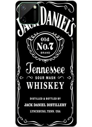 Силиконовый чехол бампер для realme c11 с рисунком jack daniels