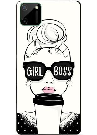 Силіконовий чохол бампер для realme c11 з малюнком girl boss